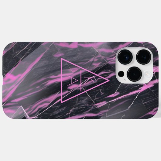 Nieuwe roze zwarte marmer Iphone Pro Max 14 Case-Mate iPhone Case (Achterkant (horizontaal))