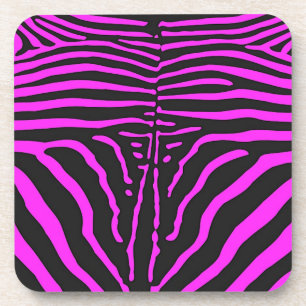Nieuwe roze zwarte zebra Print accessoires - pas a Bier Onderzetter