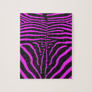 Nieuwe roze zwarte zebra Print accessoires - pas a Legpuzzel