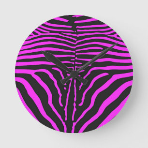 Nieuwe roze zwarte zebra Print accessoires - pas a Ronde Klok