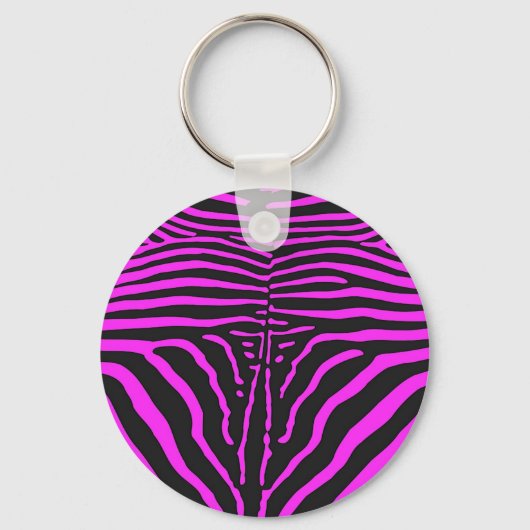 Nieuwe roze zwarte zebra Print accessoires - pas a Sleutelhanger (Voorkant)