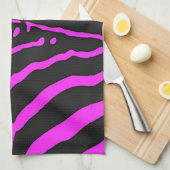 Nieuwe roze zwarte zebra Print accessoires - pas a Theedoek (Quarter Fold)