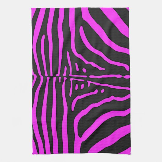 Nieuwe roze zwarte zebra Print accessoires - pas a Theedoek (Verticaal)