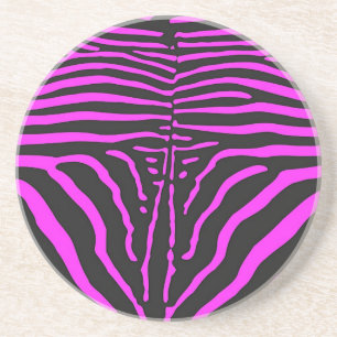 Nieuwe roze zwarte zebra Print accessoires - pas a Zandsteen Onderzetter