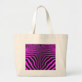 Nieuwe roze zwarte zebraprint accessoires - aanpas grote tote bag (Voorkant)