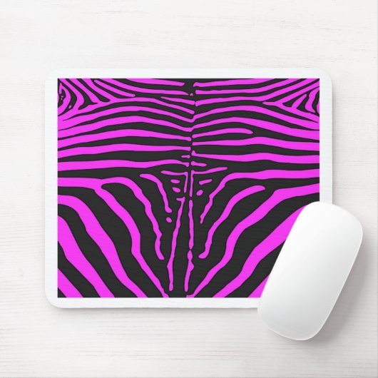 Nieuwe roze zwarte zebraprint accessoires - aanpas muismat (Met muis)