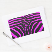 Nieuwe roze zwarte zebraprint accessoires - aanpas rechthoekige sticker (Envelop)