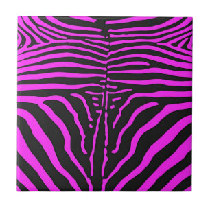 Nieuwe roze zwarte zebraprint accessoires - aanpas tegeltje