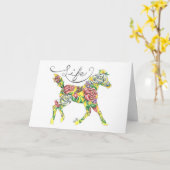 Nieuwe Rozen en vlinders van Life Foal door Sherry Kaart (Gele Bloem)