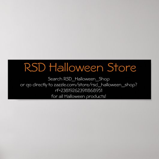 NIEUWE RSD HALLOWEEN SHOP POSTER (Voorkant)