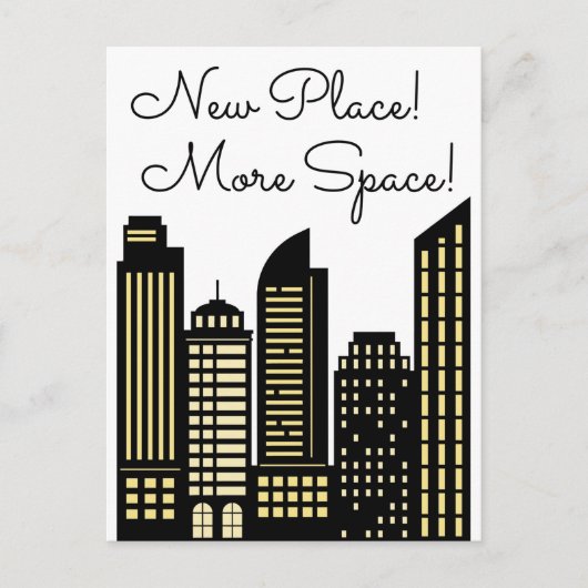 Nieuwe ruimte aankondigingskaart (Voorkant)