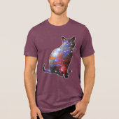 Nieuwe ruimte in kat Tri-Blend shirt (Voorkant)