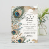 Nieuwe rustieke Aziatische Sky Cloud Peacock Vrijg Kaart (Staand voorkant)