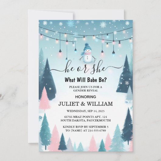 Nieuwe Rustieke Sneeuw Koud IJs Gezellig Winter Ge Kaart (Voorkant)