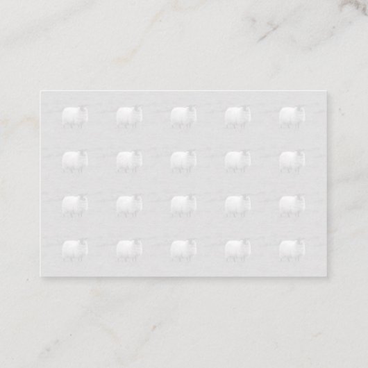 Nieuwe schapenkaart voor thuis en op het plattelan visitekaartje (Achterkant)