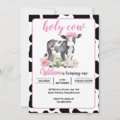 Nieuwe Schattigee bloemenroze Heilige Koe 1e Verja Kaart (Voorkant)