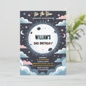 Nieuwe Schattigee Space night sky Two The Moon 2nd Kaart (Staand voorkant)