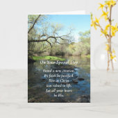 Nieuwe Schepping Doopkaart voor Volwassenen Kaart (Gele Bloem)