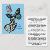 Nieuwe schepping in Christus Kaart Visitekaartje (Voorkant / Achterkant)