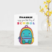 Nieuwe School Starter Kaart Voor Zoon Dochter Krok (Gele Bloem)