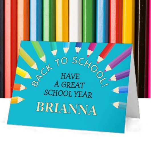 Nieuwe schooljaar wenskaart kaart