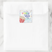 Nieuwe schooljaren krijgen poppin leraar klas vierkante sticker (Tas)