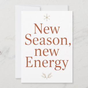Nieuwe Seizoen Nieuwe Energie Inspirerende Wenskaa Feestdagenkaart