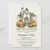Nieuwe set sleutels! Housewarming Halloween Party Kaart (Voorkant)