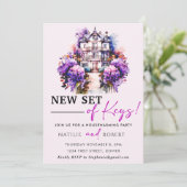 Nieuwe set van sleutels Housewarming Party Kaart (Staand voorkant)