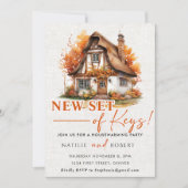 Nieuwe set van sleutels Housewarming Party Kaart (Voorkant)