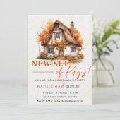 Nieuwe set van sleutels Housewarming Party Kaart (Staand voorkant)