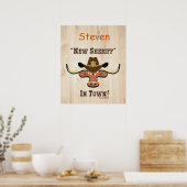 Nieuwe sheriff in de stad Longhorn, Poster (Keuken)