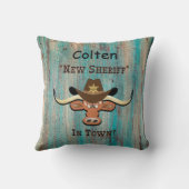 Nieuwe sheriff in de stad Longhorn, Sierkussen (Achterkant)