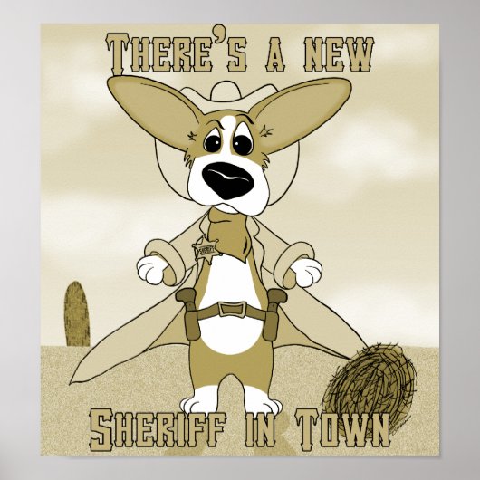 Nieuwe sheriff in het Poster van de stad Corgi (Voorkant)