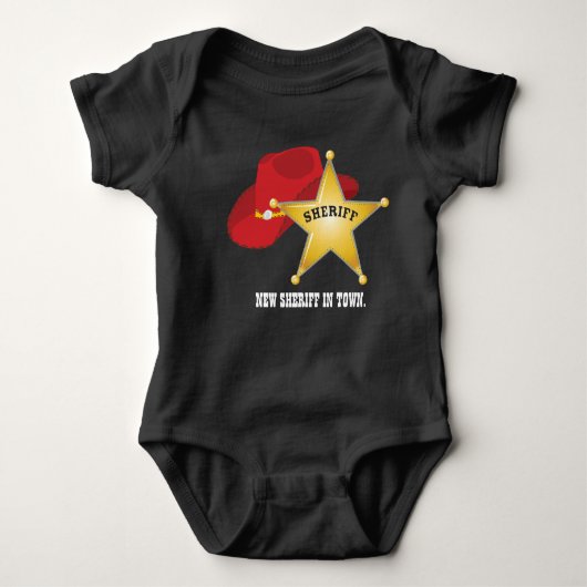 Nieuwe Sheriff in Town Baby Boy bodysuit (Voorkant)