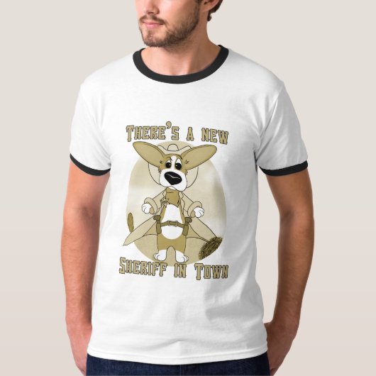 Nieuwe sheriff van Town TShirt (Voorkant)