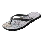 Nieuwe Silver Beach-Teenslippers, brede riemen Teenslippers (Schuin)