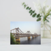 Nieuwe Sino-Koreaanse vriendschapsbrug over de Yal Briefkaart (Staand voorkant)