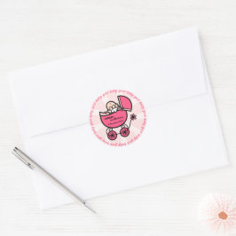 Nieuwe Sjabloon Baby Girl Ronde Sticker