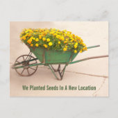 Nieuwe  Sjabloon Wielbarrow van de Bloemen van het Briefkaart (Voorkant)