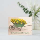 Nieuwe  Sjabloon Wielbarrow van de Bloemen van het Briefkaart (Staand voorkant)