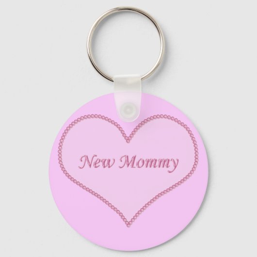 Nieuwe Sleutelhanger van mama, Roze (Voorkant)
