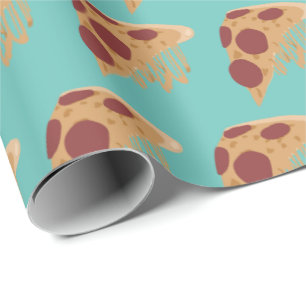 Nieuwe Smeltende Kaas Pepperoni Pizza Patroon Cadeaupapier