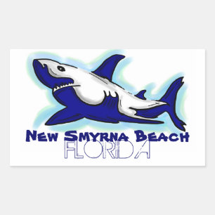 Nieuwe Smyrna Beach Florida blauwe haai stickers