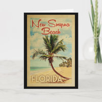Nieuwe Smyrna Beach Palm Tree Vintage-reis