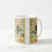 Nieuwe Smyrna Beach Palm Tree Vintage-reis Koffiemok (Voorkant rechts)