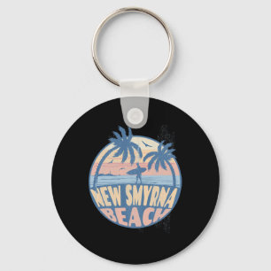 Nieuwe Smyrna Florida Strand Surfen Zomer Vakantie Sleutelhanger