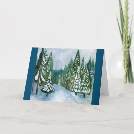 Nieuwe sneeuw, door Munch, Schone kunst Feestdagen Kaart