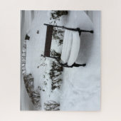 Nieuwe sneeuw op de stoel legpuzzel (Verticaal)