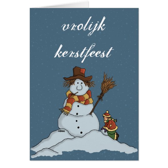nieuwe sneeuwman kerstkaart sneeuw nl kaart